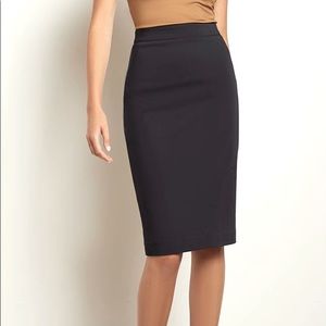 Solid High Waist Pencil Skirt
